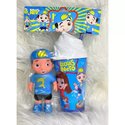 Kit Boneco Estilo Lucas Neto e Copo Chantili