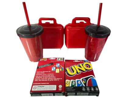 Kit Férias Jogo de Cartas e Copo Twister mais Maleta